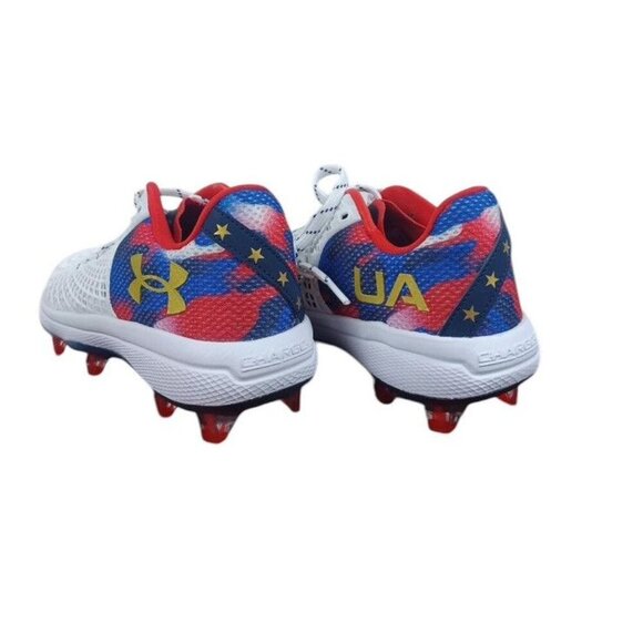 Women's Size 8 Under Armour Glyde MT TPU USA Softball Cleats 3028704-100 NWOB - Picture 3 of 8